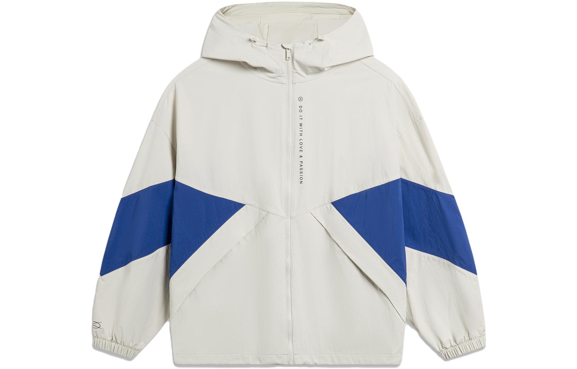 Li Ning Wade Collection Trench Coat Men s Silver Birch Gray Dream Blue AFDU013-5 L
