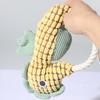 Pet Toy Seahorse Design Dog Boredom Buster Toy with Built-In Rattle Tug-of-War Teeth Cleaning Interactive Dog Toy