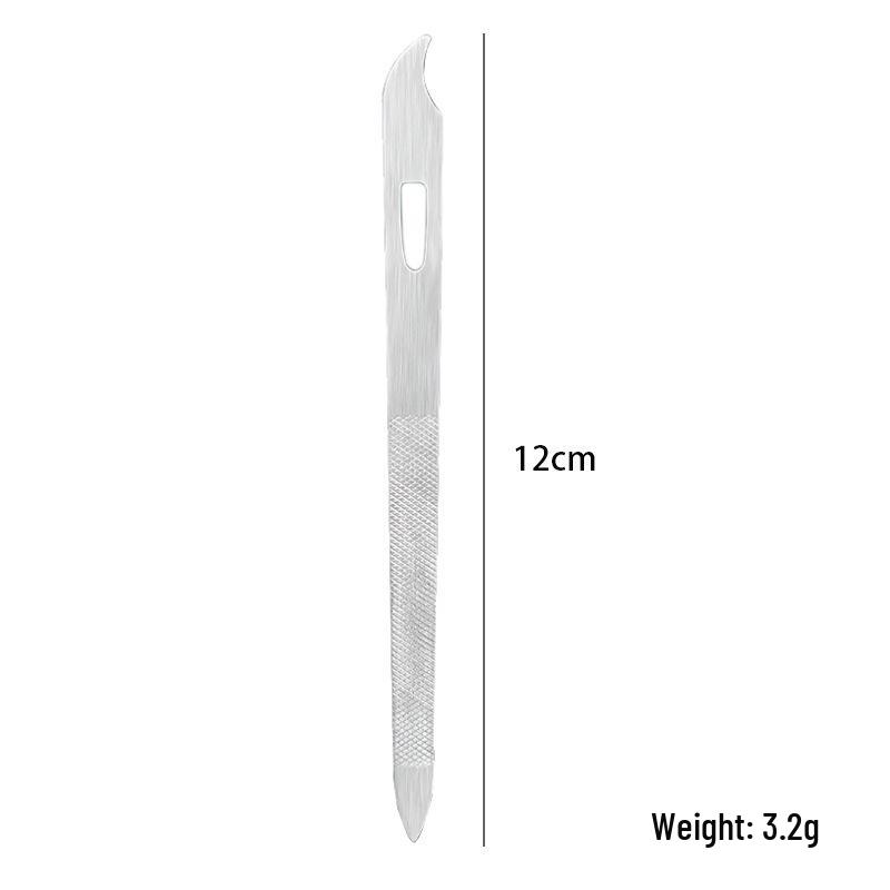 Stainless Steel Pedicure Knife Set: Dual-Headed Nail Pick with Razor, Foot File & Exfoliating Tool