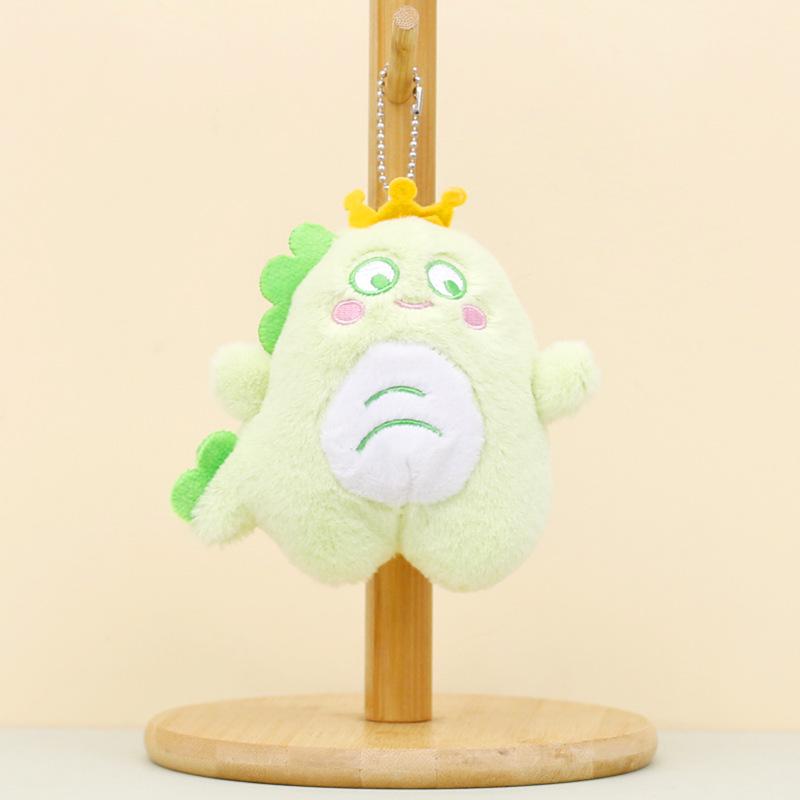 

Quirky Plush Dinosaur Keychain Lovable Short Plush Toy For Purses And Bags OpenEye Dino