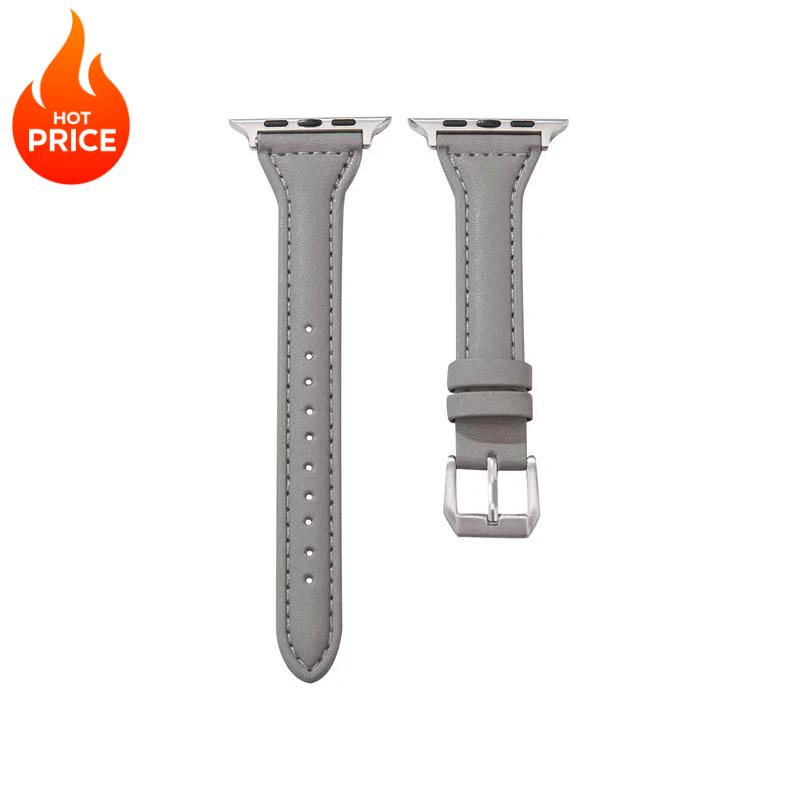 Slim Leather Strap For Apple Watch Band 44mm 40mm 41mm 45mm 44mm Bracelet For Iwatch Series 10-11 46mm 42mm Band Ultra 2-3 49mm