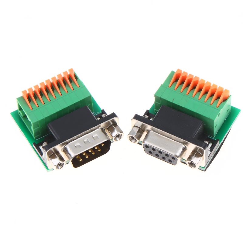 DB9 Male to Female RS485 RS422 9Pin Solderless Terminal Adapter Reliable Connector for Development Board Application