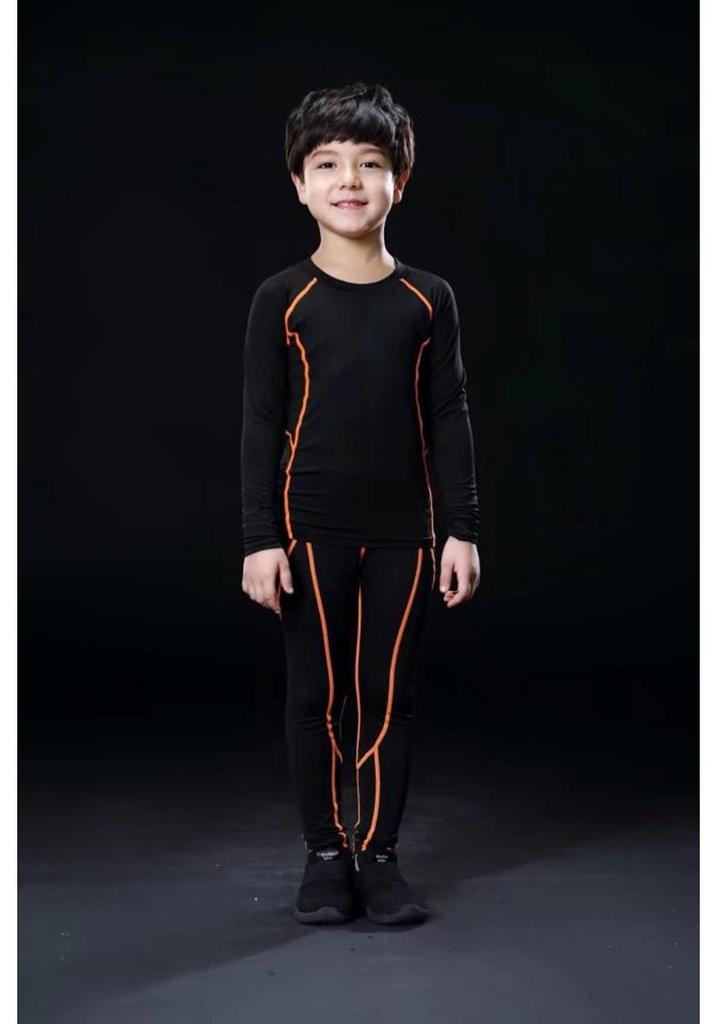 Men's and Kids' Quick-Dry Velvet Sportswear Set: Long Sleeve Tight-Fit for Running and Fitness