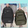 Color Solid Backpack Multipocket Storage Ergonomic Carry School Bags Student