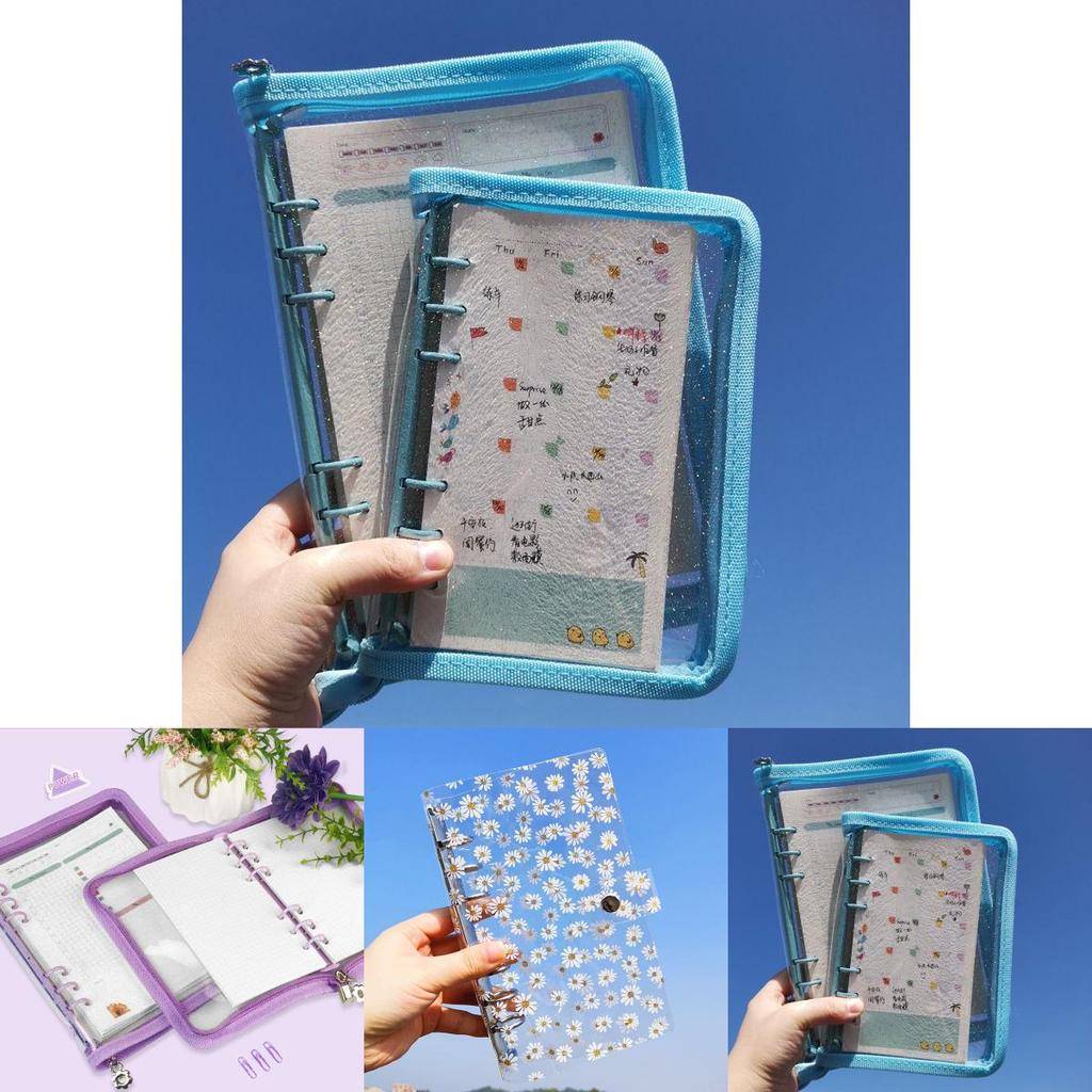 Stilvolles A5 A6 6-Ring-Binder-Notizbuch für K-Pop-Fotokarten-Sammlung und DIY-Projekte