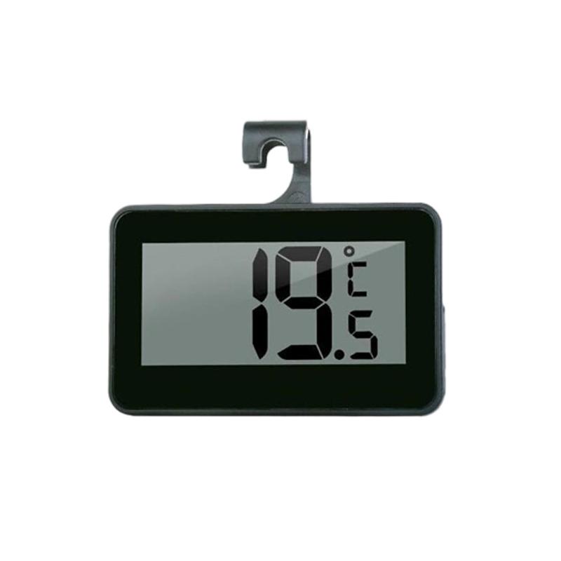 

Electronic Temperature Meter Real Time Monitoring Wall Mountable Thermometers Battery Operated with Hanging Hook чёрный