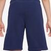 Nike Sportswear Club Fleece Printed Letter Logo Drawstring Straight-Leg Shorts Kids Bottoms Blue CK0509-411