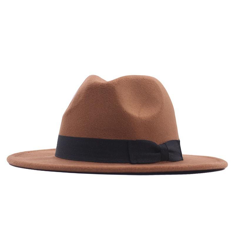 European and American New Accessories with Curved Brims Western Cowboy Hat Top Hat Tibetan Retro Jazz Hat Felt Hat Wool Riding Hat