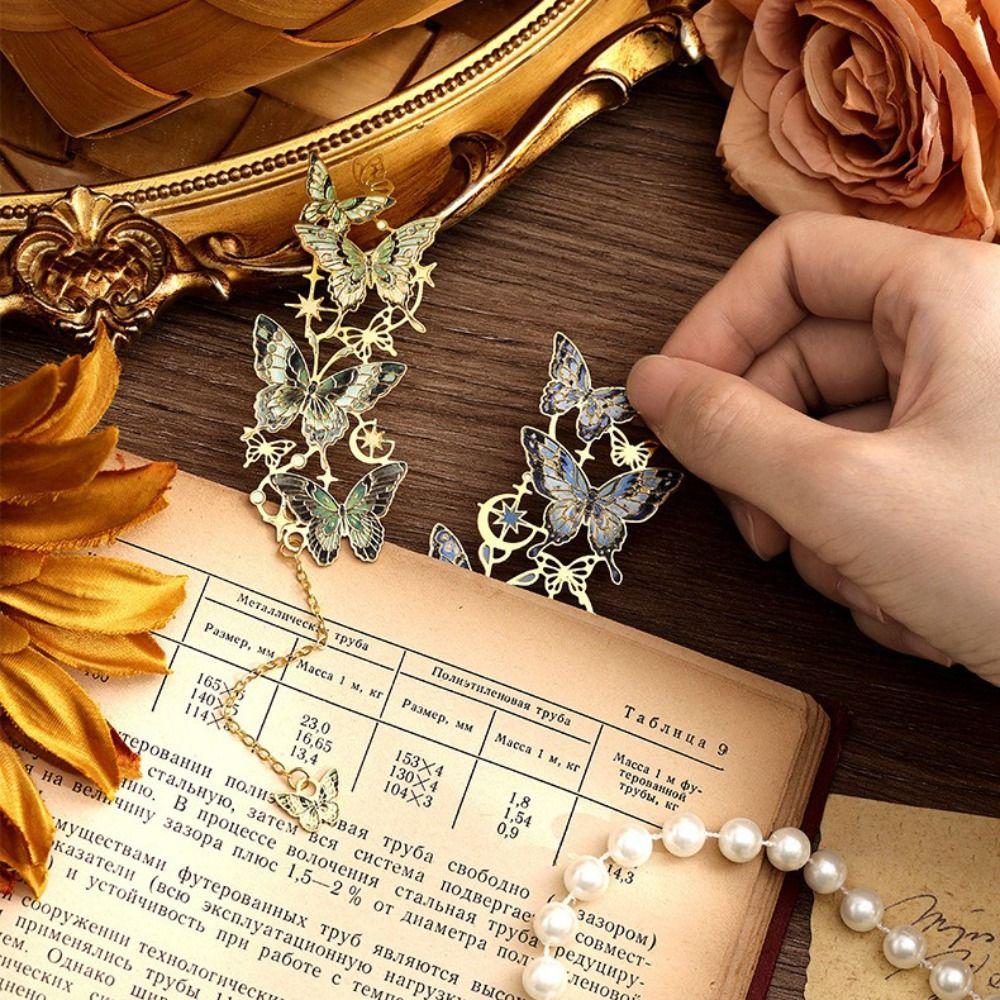 Colorful Design Butterfly Metal Bookmark Butterfly Shape Reading Accessory  Reading Mark