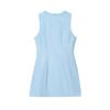 European & American Style Women's Sleeveless Fluffy Dress - Solid Color, Round Neck, Short Length (2025)