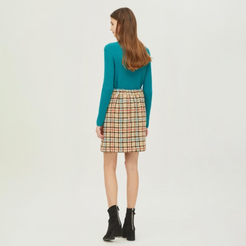  Benetton  Benetton Sylvie Tweed Skirt Bask50261 Bg