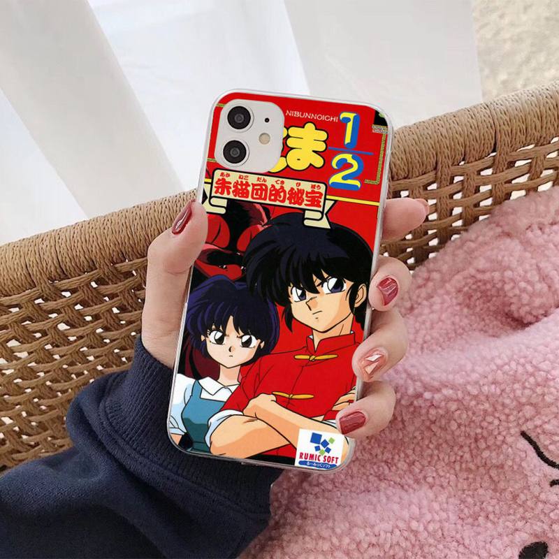 Cartoon Ranma Phone Case for iPhone 11 12 13 mini pro XS MAX 8 7 6 6S Plus X 5S SE 2020 XR cover