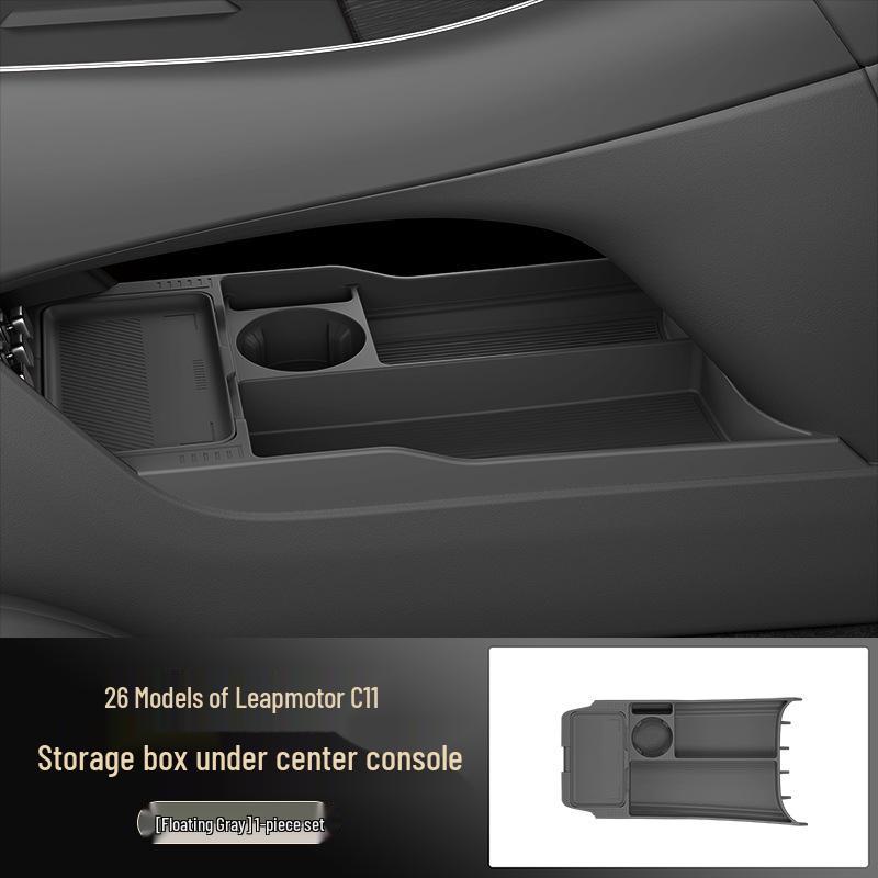 Leapmotor C11 Center Console Silicone Storage Box - Fits 26 Models, Multipurpose Double-layer Design