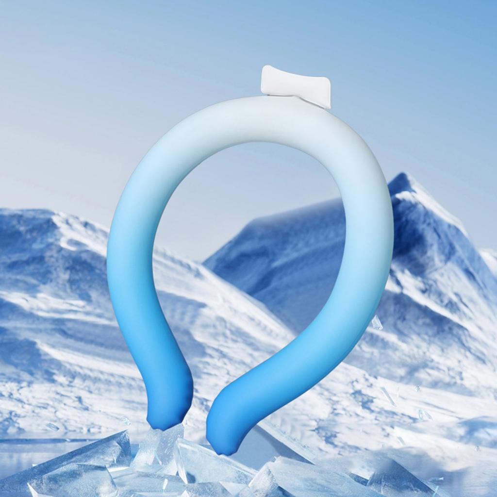Hands Free Cold Ice Neck Ring Wearable Ice Cooling Neck Wraps for Summer Heat Dissipation