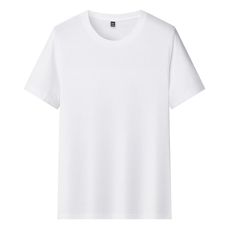 Short-sleeved T-shirt Hong Kong style loose T-shirt pure cotton half-sleeved men's short-sleeved small shoulder-length combed couple T-shirt