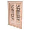 1:12 Scale Dollhouse Furniture DIY Mini Unpainted Wood Double Door Accessory DecorationDouble door