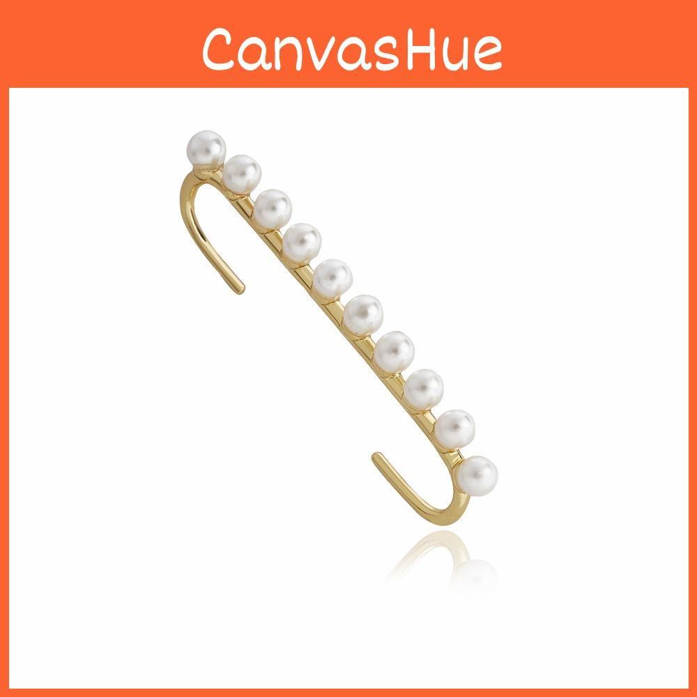 Alloy Pearl Trendy Clip Earrings Modern And Simple Earrings Women For