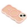 For iPhone 15 Plus/14 Plus Case Compatible with MagSafe TPU + PC Phone Back Cover Skin Touch Wave Shape
