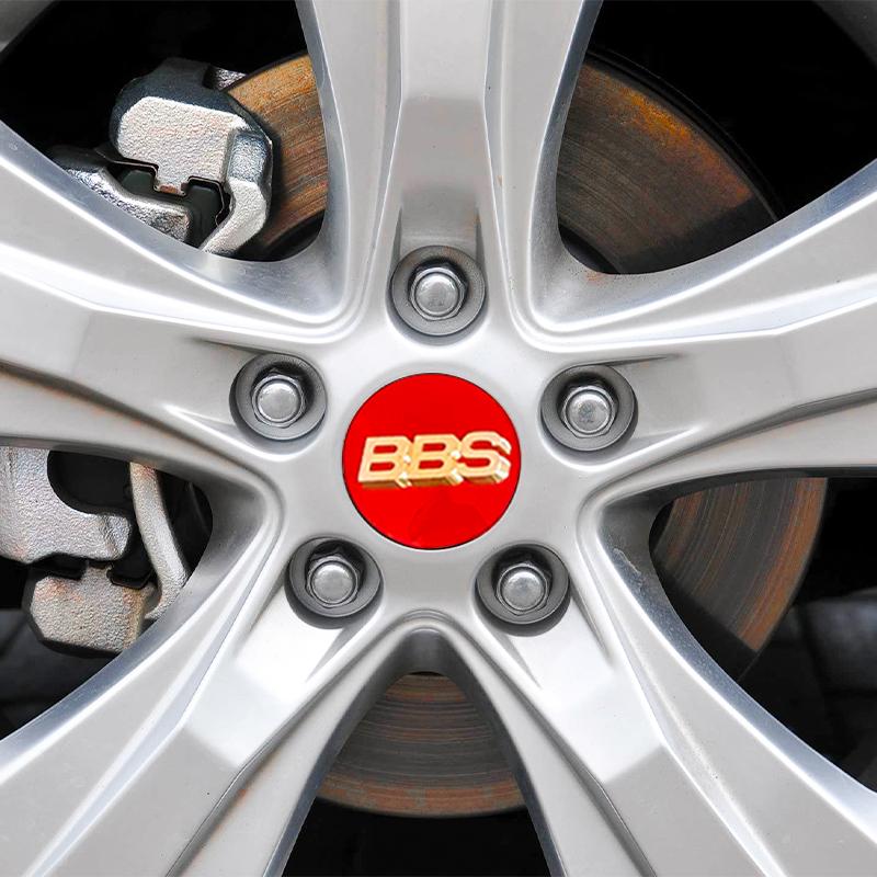 BBS Metallböjd Yta Bilfälgslock Dekaler 4ST 56mm 60mm 65mm 70mm BBS Däcknavsdekal Röd Guld Svart Silver