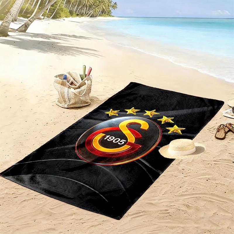 1pz Asciugamano da Spiaggia Galatasaray SK, Asciugamano da Spiaggia Multifunzionale per Attività all'Aperto, Spiaggia, Nuoto e Viaggi