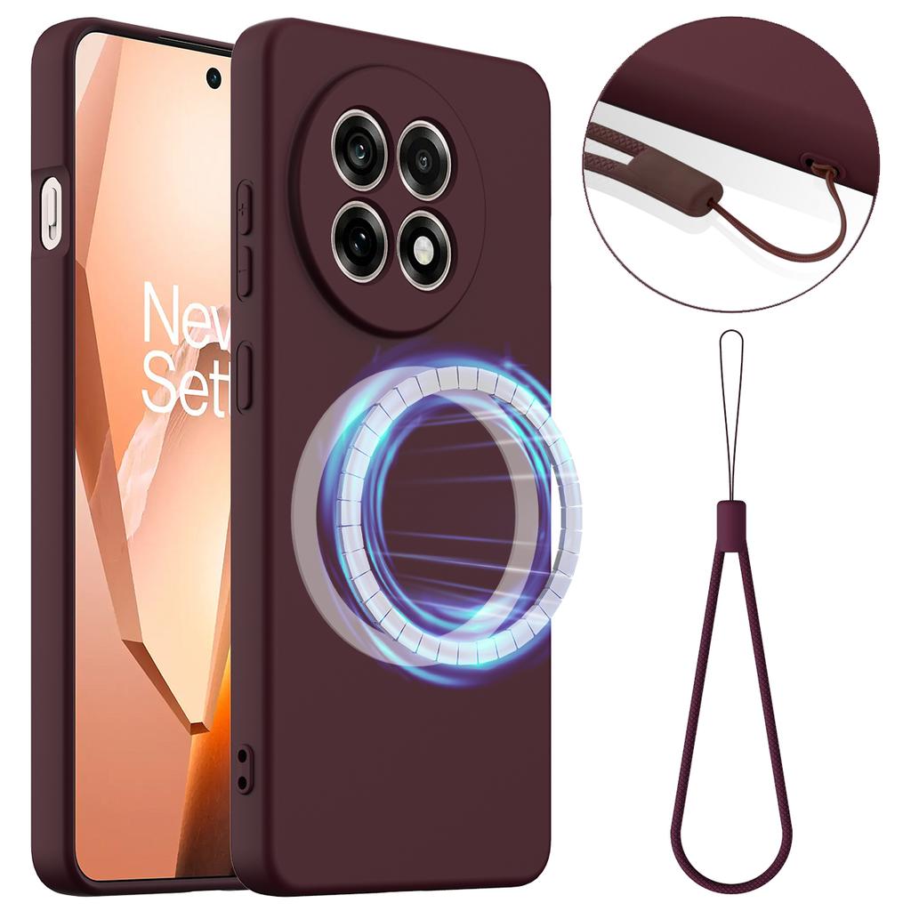 For OnePlus Ace 5 5G/OnePlus Ace 5 Pro 5G/OnePlus 13R 5G Magnetic Case Anti-Drop Liquid Silicone Phone Cover