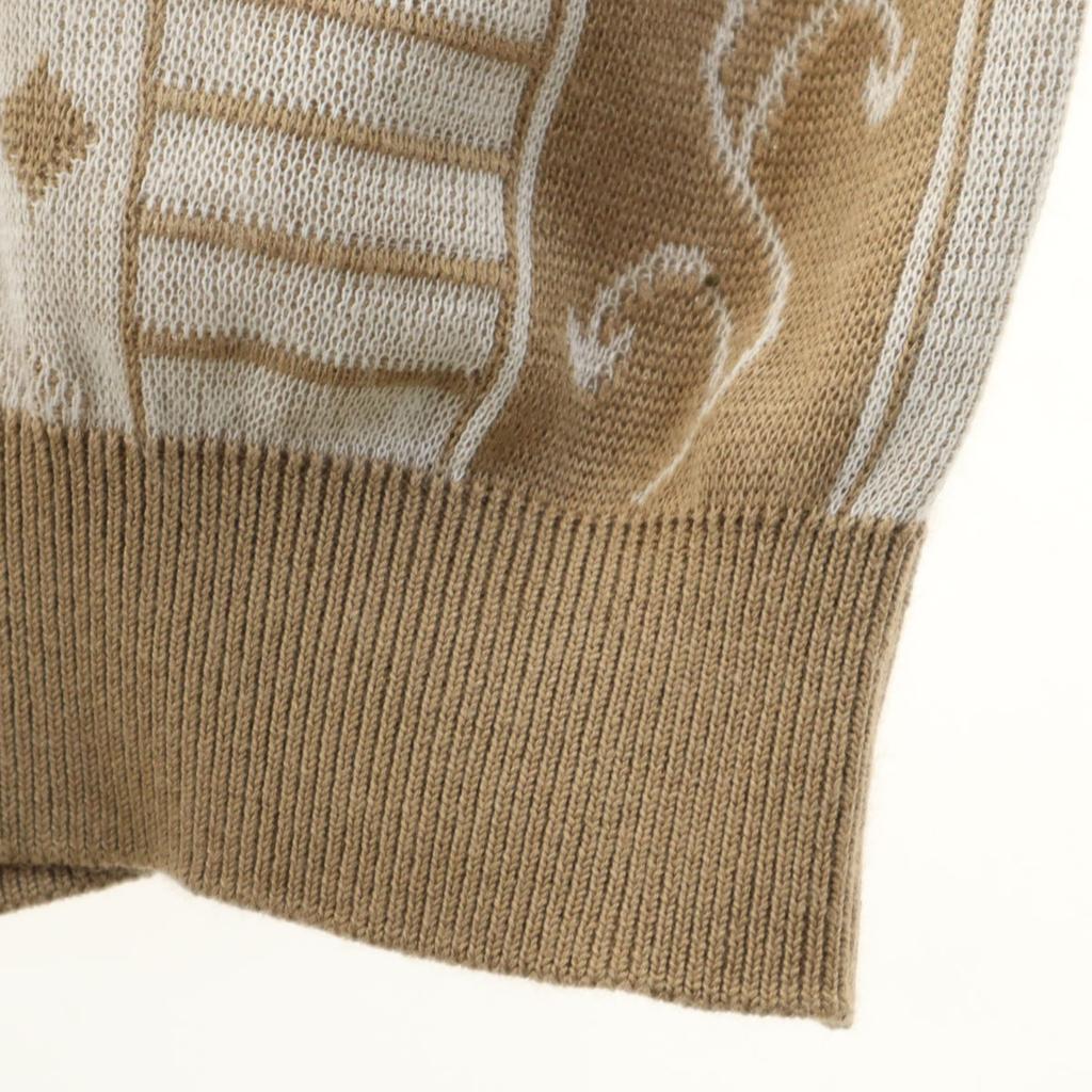 Pierre Cardin 90s Linen Blend Old Overall Handle Short Sleeve Knit Polo Shirt Men's Used