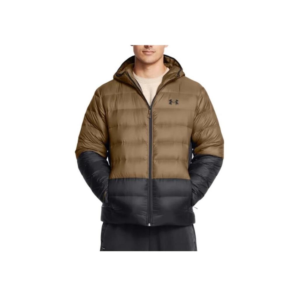 Under Armour Echo Lightweight Training Sports Warm Long Sleeve Down Jacket Men Jacket Coyote-Brown 1385840-498
