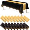 Disposable Polka Dot Tablecloth with Polyester Table Runner Waterproof Oil-Proof for Party Dining Table Decoration