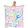 Love Gymnastics Fleece Throw Home Decor Soft Cozy Blanket Bed Couch Sofa for Girls Boys Teens Blanket 50"X40"