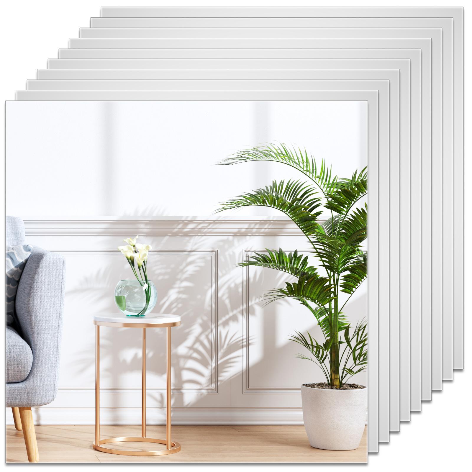 Самоклеящаяся зеркальная пленка Гибкое зеркало без стеклянной основы Самоклеящиеся зеркальные наклейки для Ванной Комнаты Спальни Дома DIY Настенный Декор