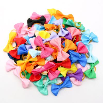 10/20/30Pcs Dog Grooming Hair Bows Dog Bows Mix Colours Small Dog Accessories Dog Hair Rubber Bands Pet Headwear Dropshipping