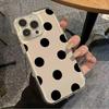 Simple Polka Dots Pattern Phone Case For Samsung S25 S24 Ultra S23 S22 S21 S20 S23FE S21FE Korean INS Soft Cover Case