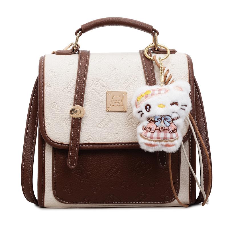Schoolbag1011 New Korean Version Ins Retro Backpack Bag Women's Niche Fashion Textured Shoulder Bag Commuter Casual Backpack