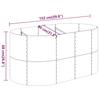 Raised Garden Bed Galvanized Steel 152 X 80 X 68 Cm Green