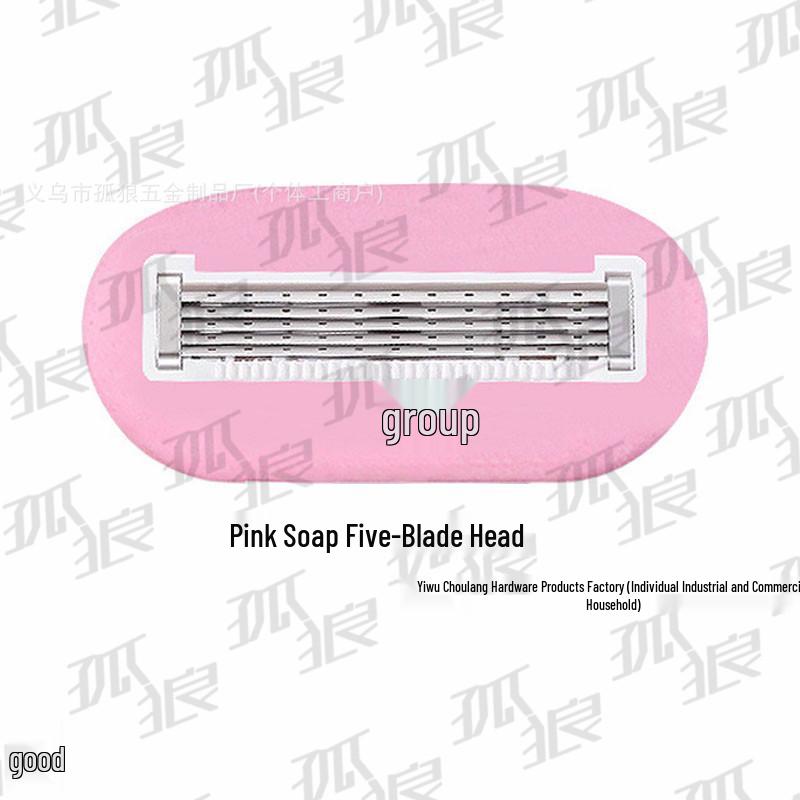 Women's 5-Blade Pink & Blue Razor for Hair Removal - Underarm & Private Areas