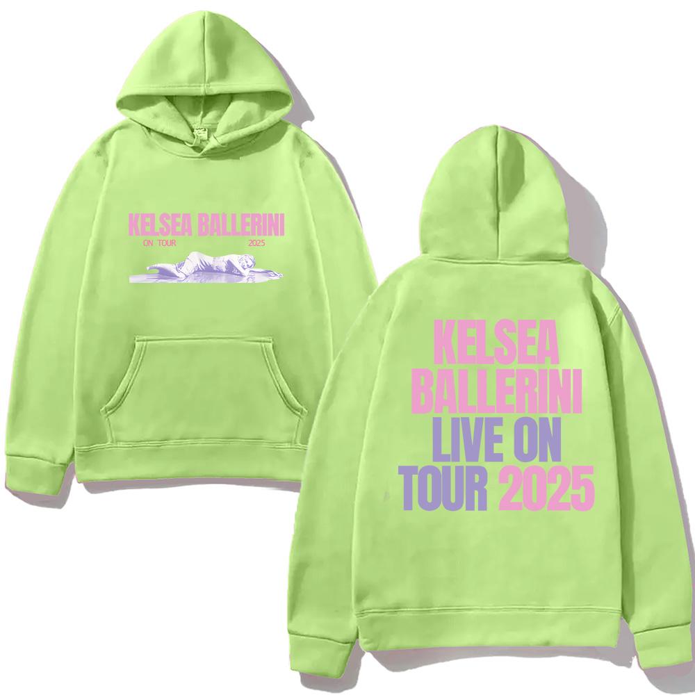 KELSEA BALLERINI LIVE ON TOUR HOODIE Kelsea Ballerini High Quality Print Harajuku Sweatshirt with Hooded Fleece Comfortable Hoody