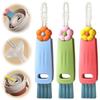 3pcs 3 In 1 Multifunctional Portable Cup Lid Gap Cleaning Brush Versatile Set