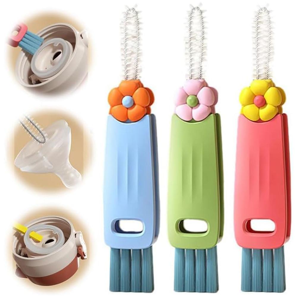 

3pcs 3 in 1 Multifunctional Portable Cup Lid Cleaning Brush