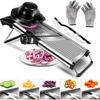 Feliator Manual Vegetable Slicer Stainless Steel Adjustable Thickness Fruit Cutter Foldable Handle Easy To Clean