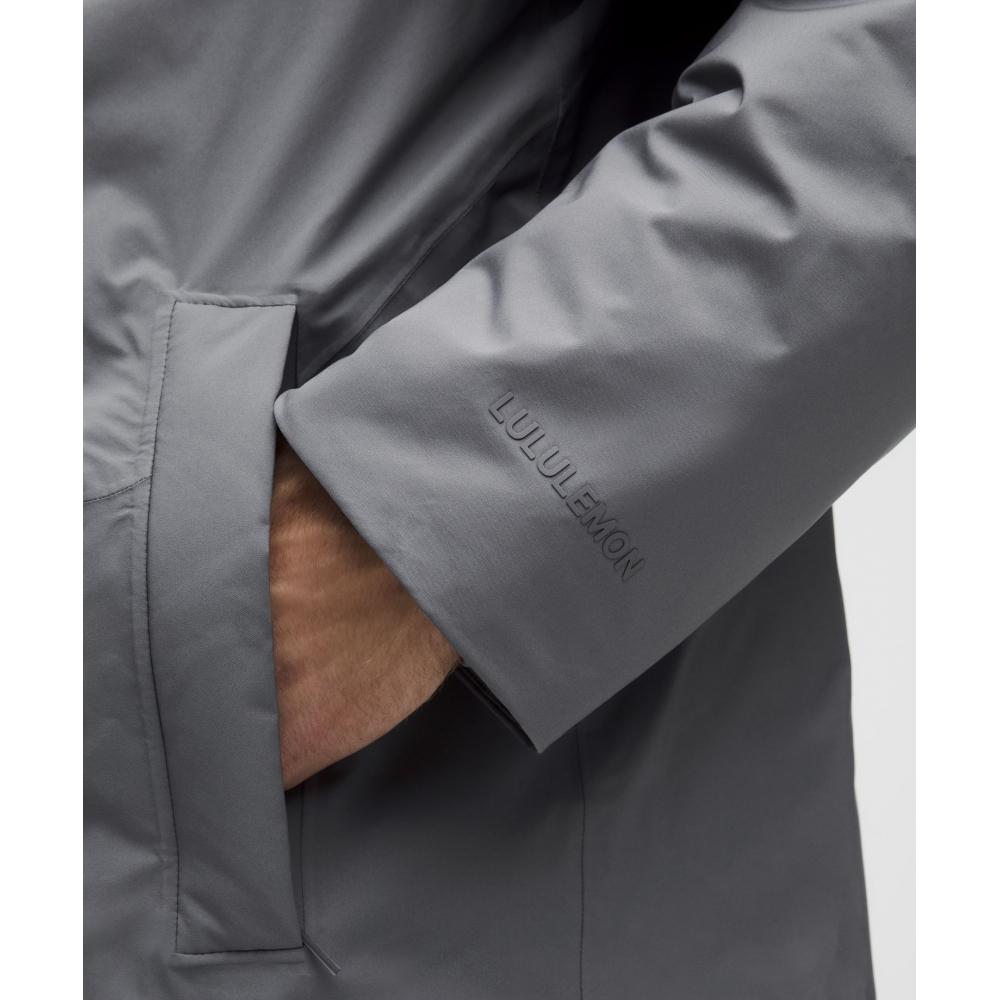 Lululemon Stretchseal Insulated Rain Jacket Solar Grey