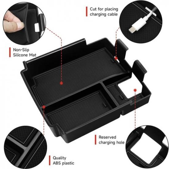 Center Console Hidden Storage Box Tray For 2025 Ford Bronco 4 Door NO For 2 Door