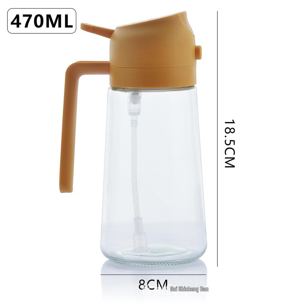 Large Capacity Leak-Proof Oil Spray & Pour Pot with Cover and Handle