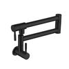 Robinet de cuisine pliable et pivotant mural en acier inoxydable NPT avec double ouverture/fermeture et flux d'eau froide simple