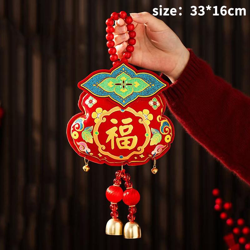 

2026 Chiense New Year Decoration Spring Festival Supplies Horse Door Pendant Tet Decoration Hanging Ornament