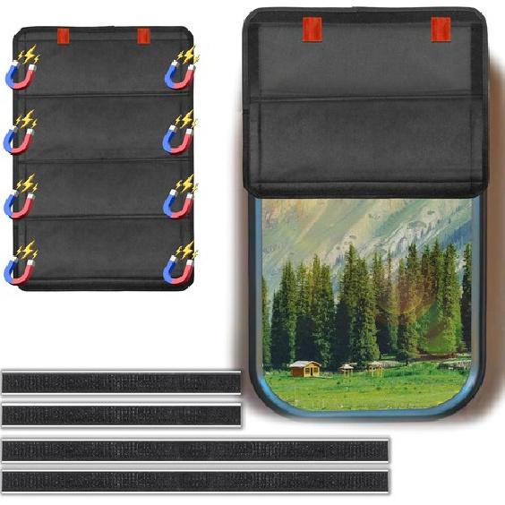Door Window Shade Cover, Blackout Curta with UV Protection (25 * 16 in), Fold