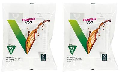 V60 Paper Filter 02 W White for 1-4 Cups Made In Japan VCF-02-100W 200 Pieces