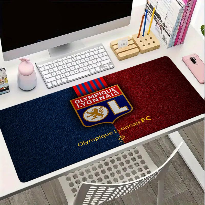 Olympique Lyonnais Football Crest Mouse pad Mouse pad, Gaming Mouse Pad, keyboard pad, Desk Decor for computer notebook Fan Gift Birthday Gift