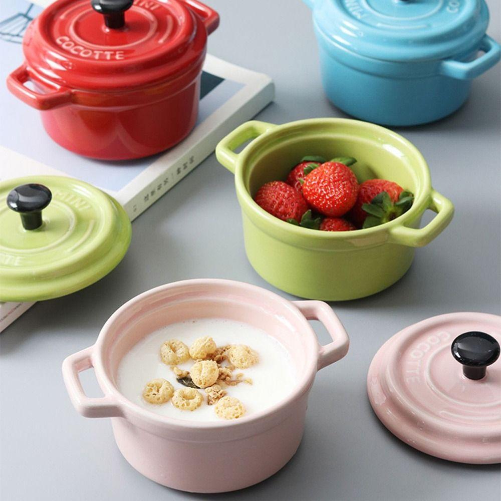 200ml Ceramic Breakfast Bowl Anti-scalding Creme Brulee Bowl French Onion Soup Bowl  Butter