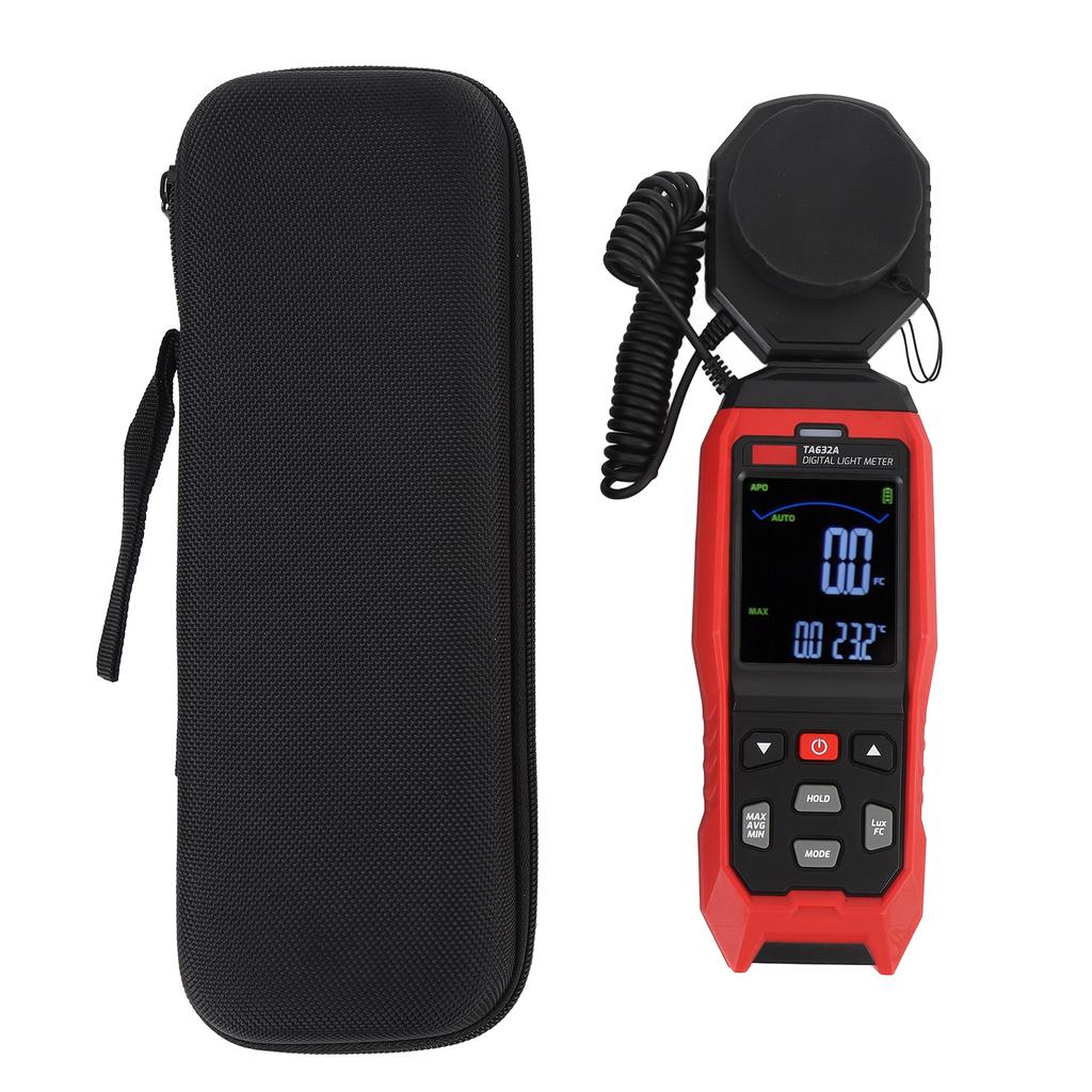 Digital Light Meter 200000 Range Detachable 360 Degree Rotatable Probe Sound and Light Prompt