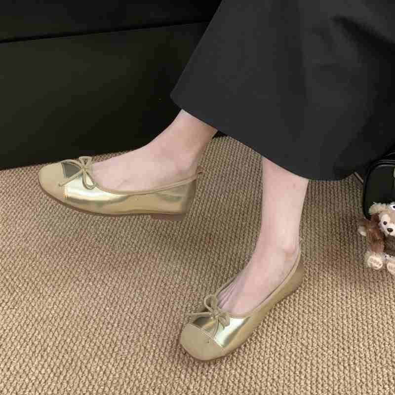 Fashion Bailamos Women Flats Fashion Round Toe Shallow Slip On Ladies Soft Ladies Mary Jane Ballerinas Flat Heel Casual Ballet Shooes